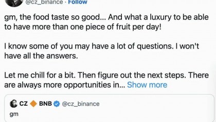 币安创始人赵长鹏出狱后首次公开表态 未来他这么打算