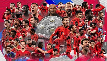 尽情施放！拜仁官网夺冠海报：凯恩怒吼，孔帕尼喜笑颜开