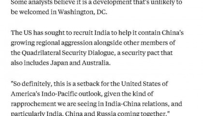 美媒：中印这么做，美国会不爽