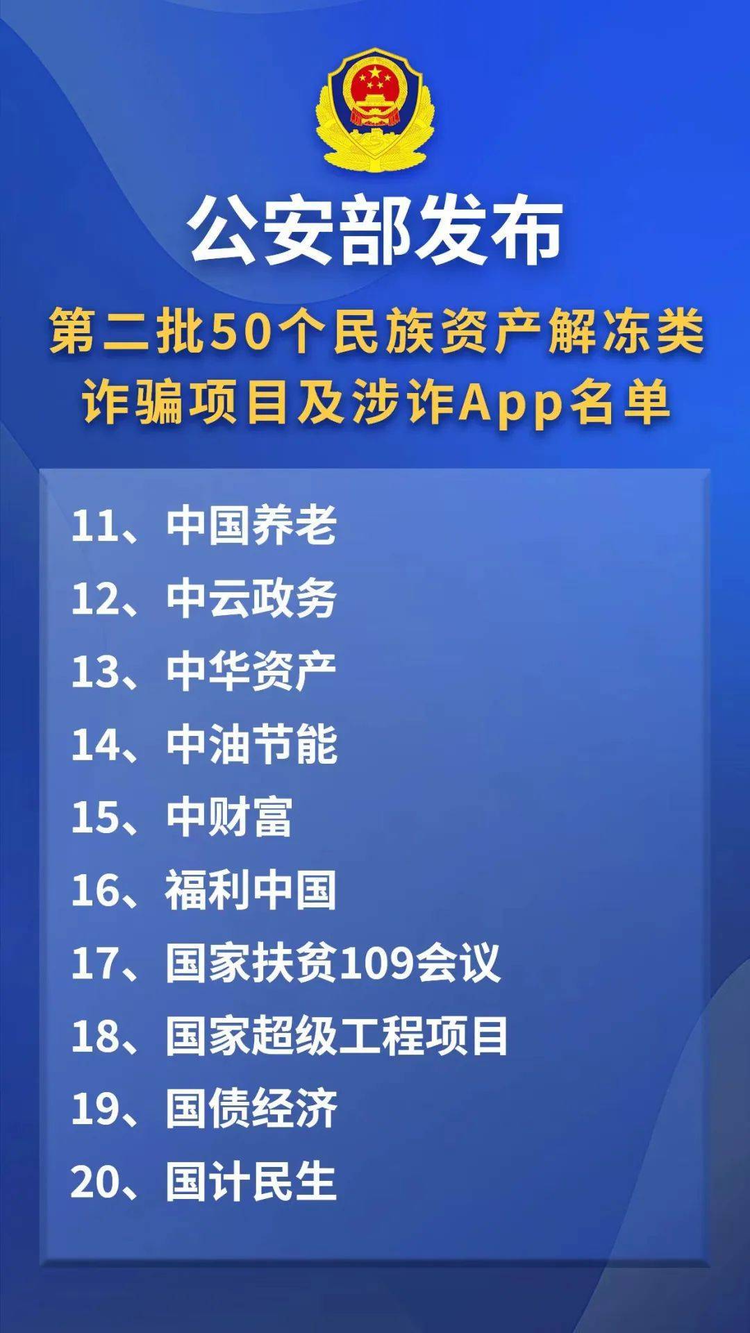 公安部最新曝光：这50个项目，都是诈骗！